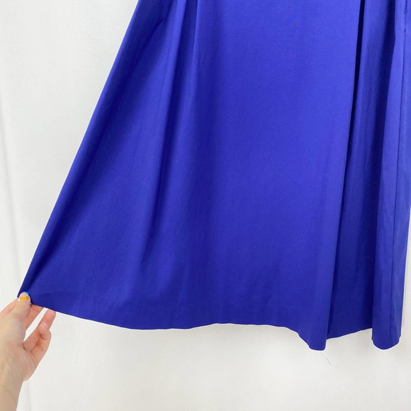 Theory Dress Analba Blue Poplin 4 - Picture 5 of 11